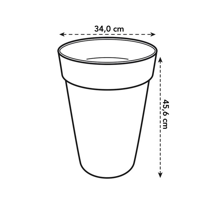 loft urban rond hoog 35cm wit